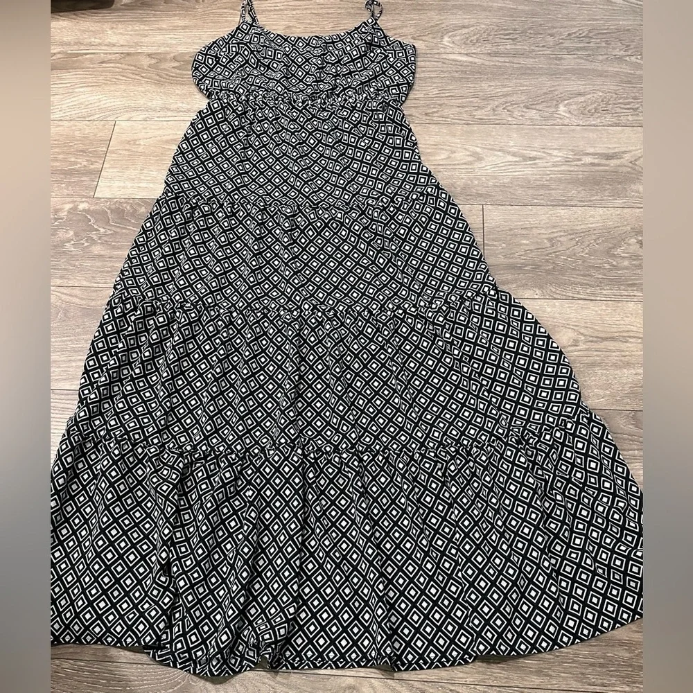 ✨ MICHAEL Michael Kors Maxi Dress – Green, White & Black, - Picture 2 of 14